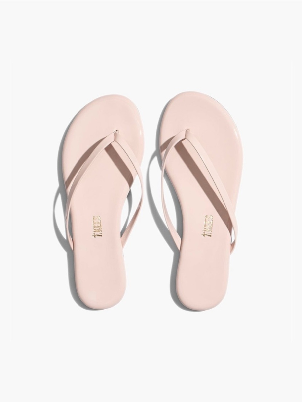 TKEES Whipped Cream Gloss Slim-Strap Flip Flop Sandals